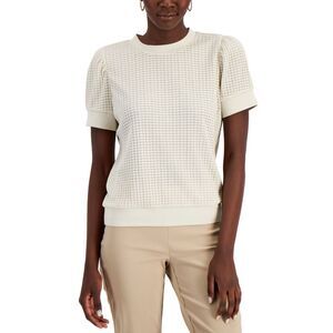 Alfani Textured Short Sleeve Top